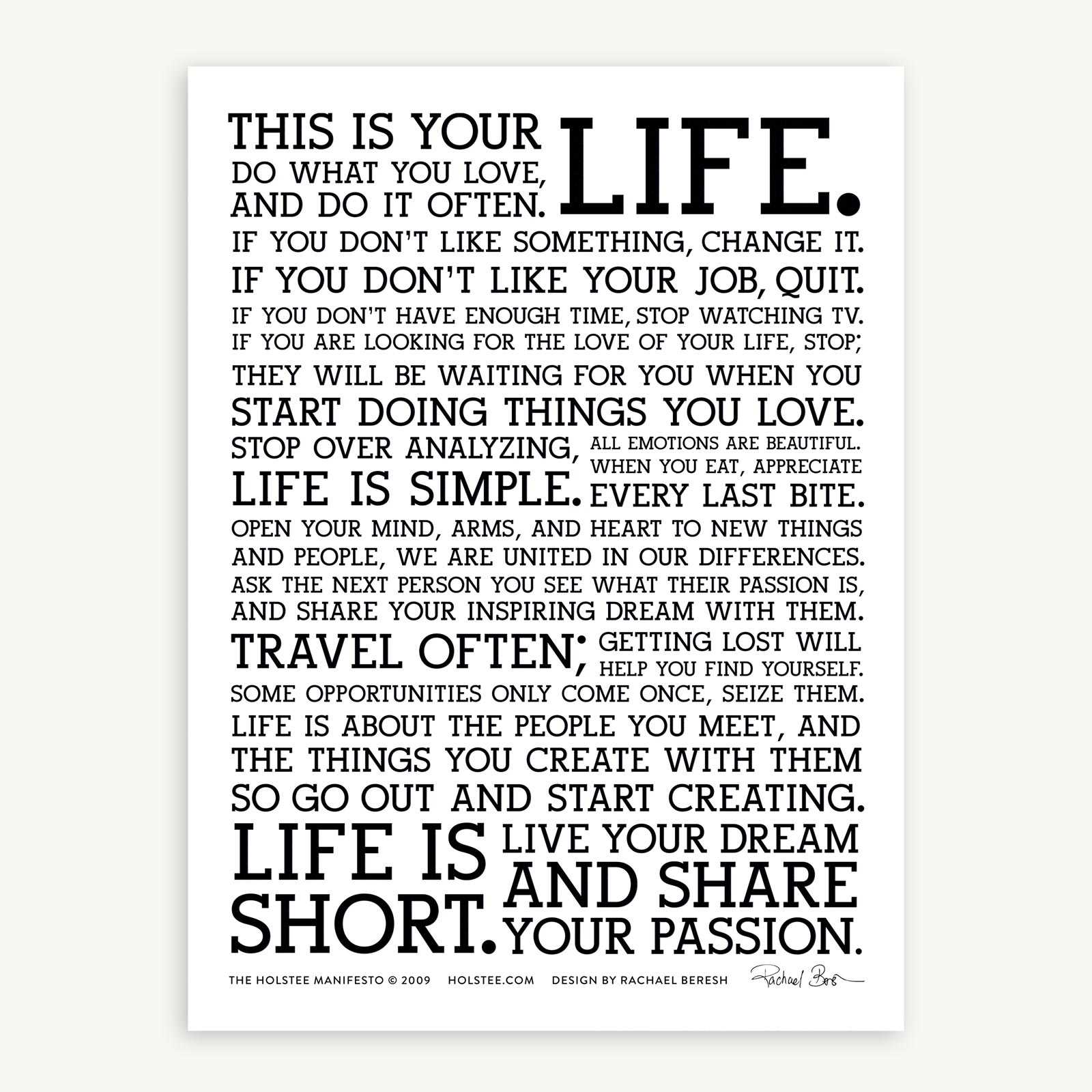 The Holstee Manifesto Original Letterpress Poster This Is Your Life the-holstee-manifesto-original-letterpress-poster-this-is-your-life