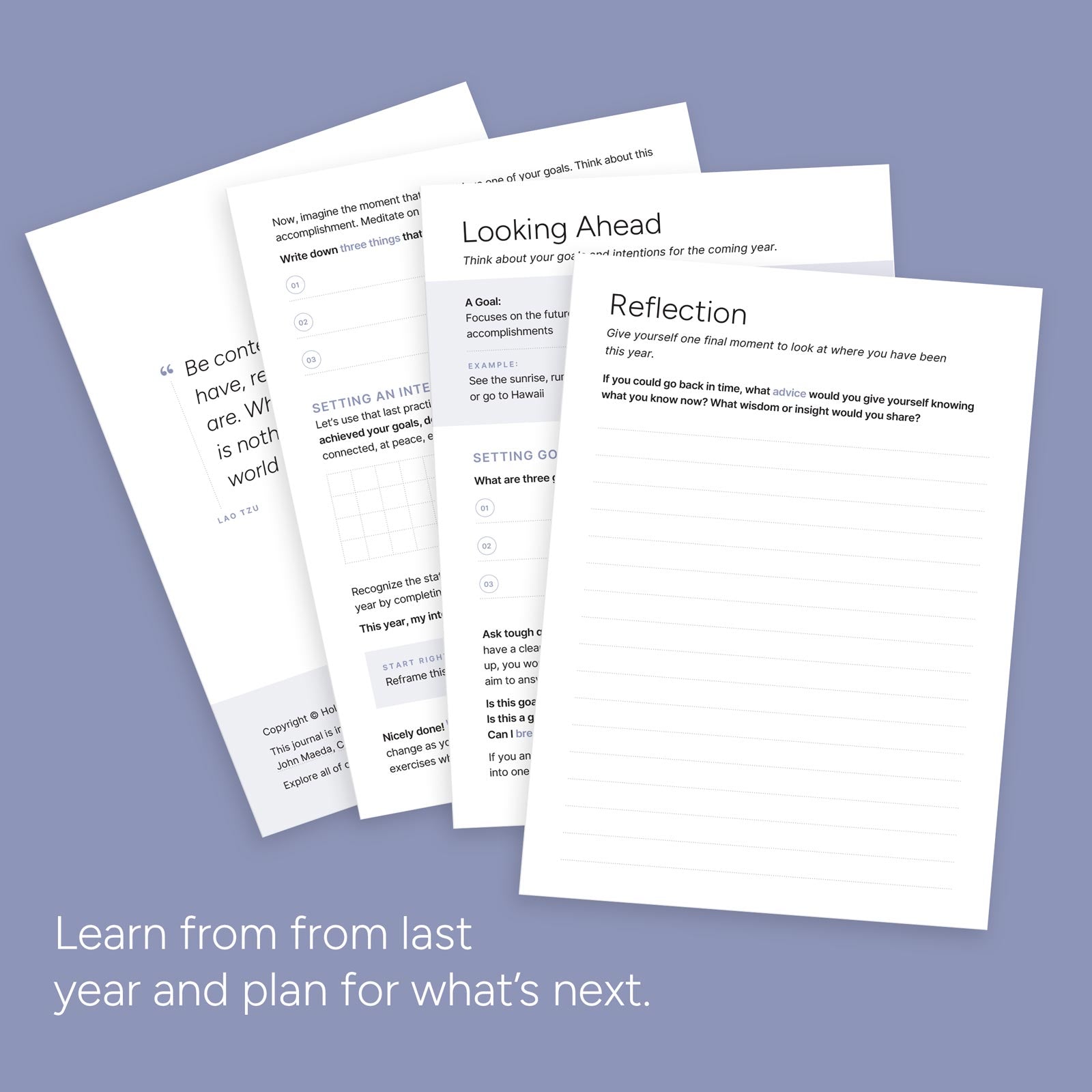 Annual Reflection Journal