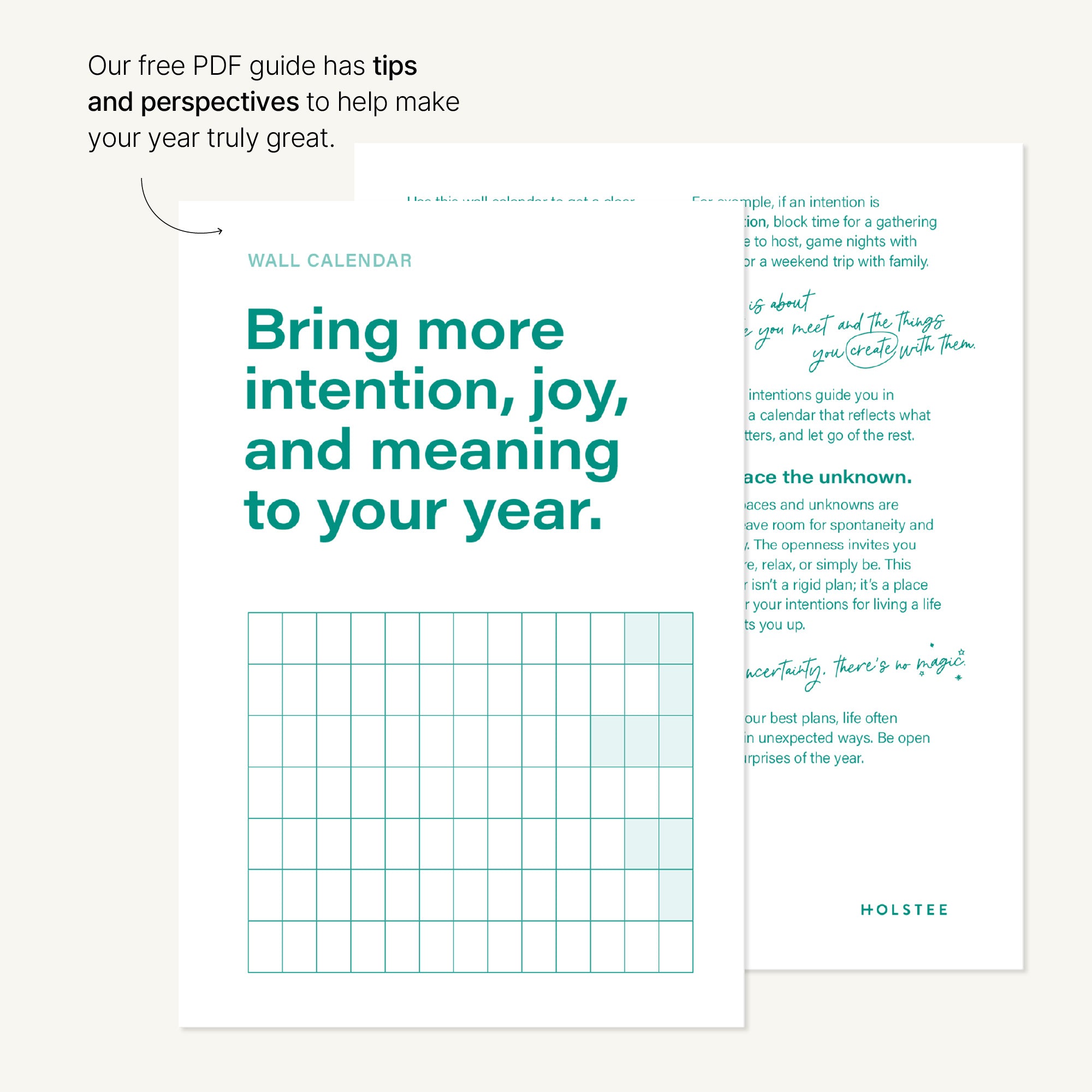 Undated Wall Calendar
