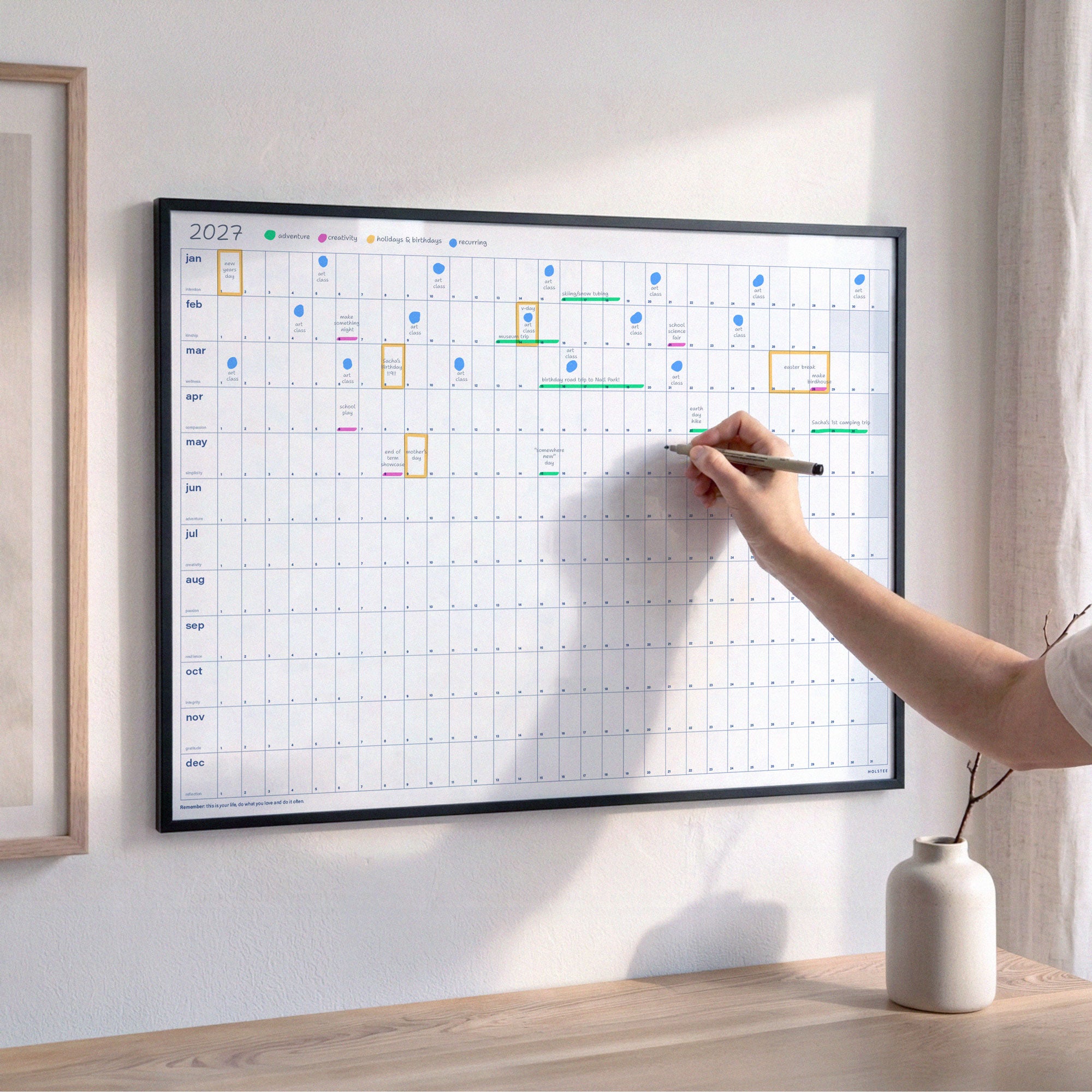 Undated Wall Calendar