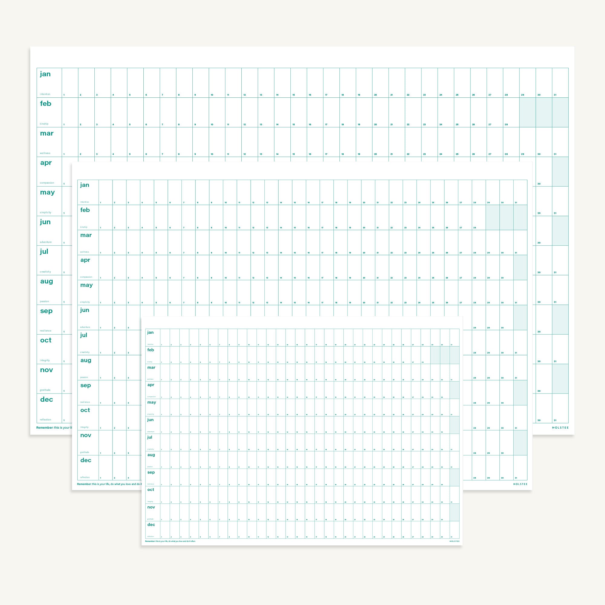 Undated Wall Calendar