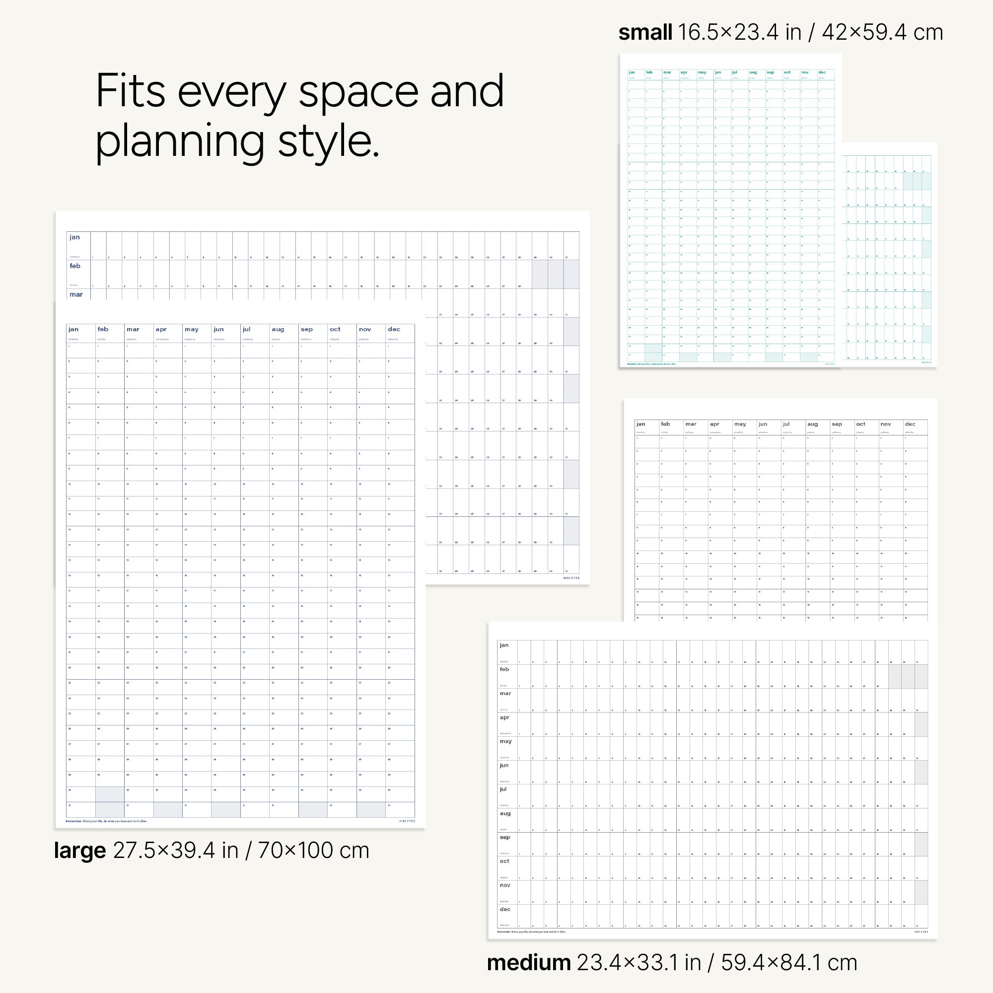 Undated Wall Calendar