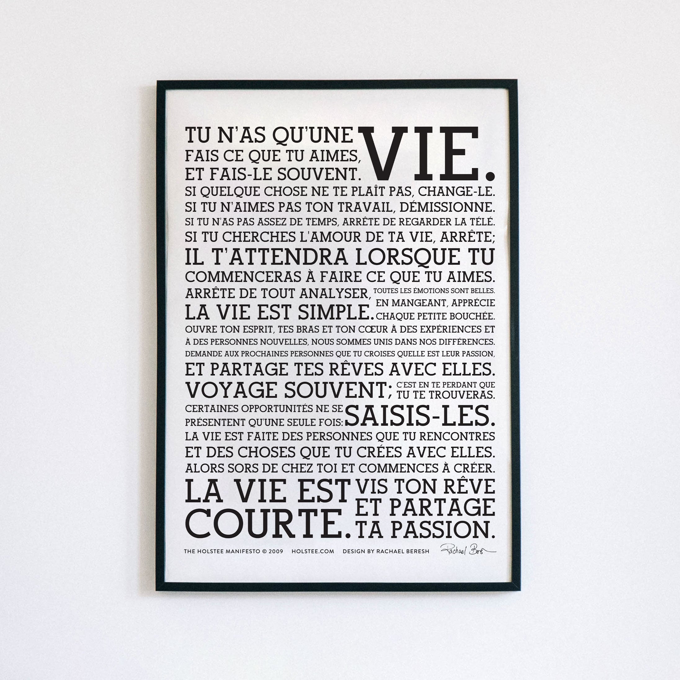 Holstee Manifesto French (18x24)