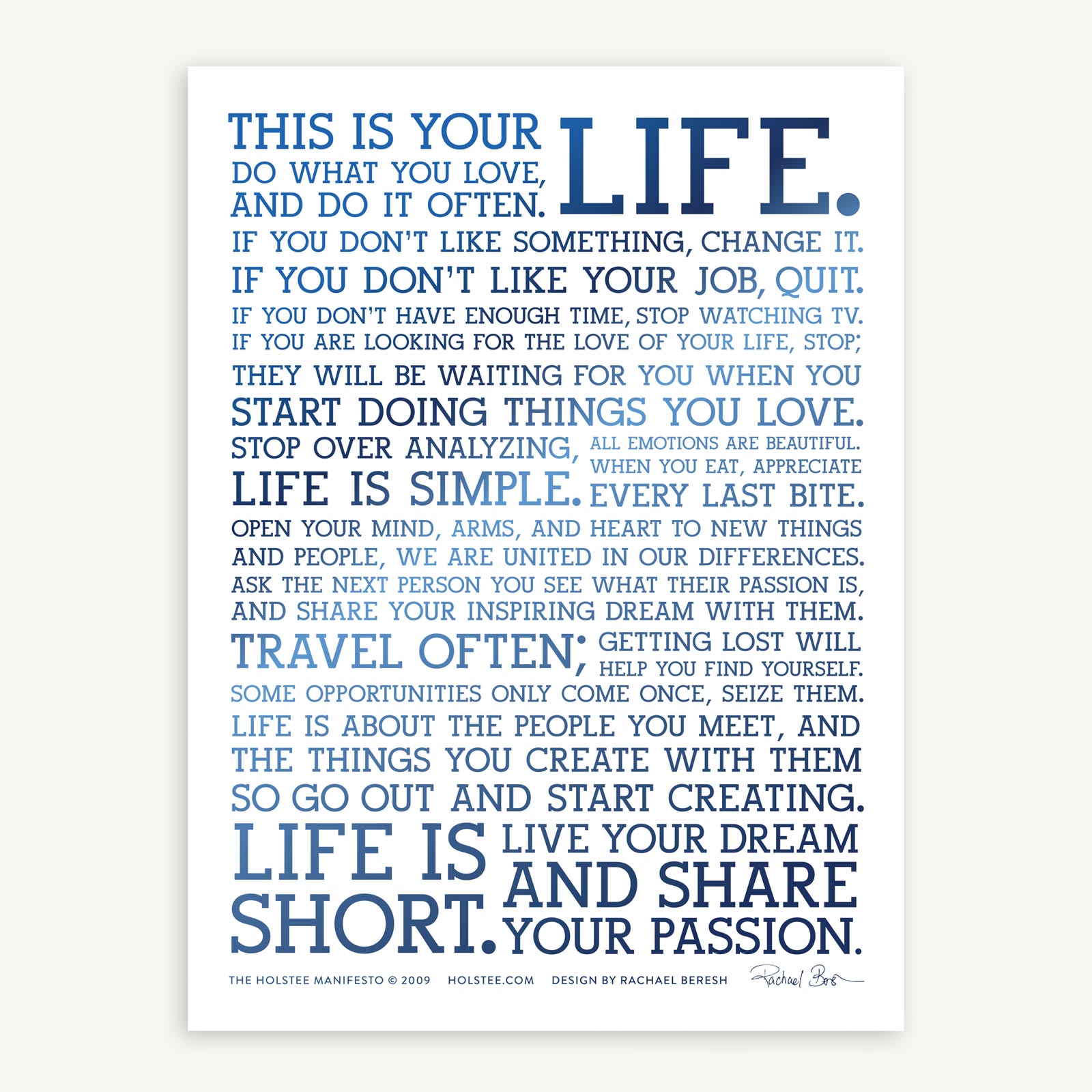 Limited Edition Holstee Manifesto x Veterans Yoga Project (12x16)