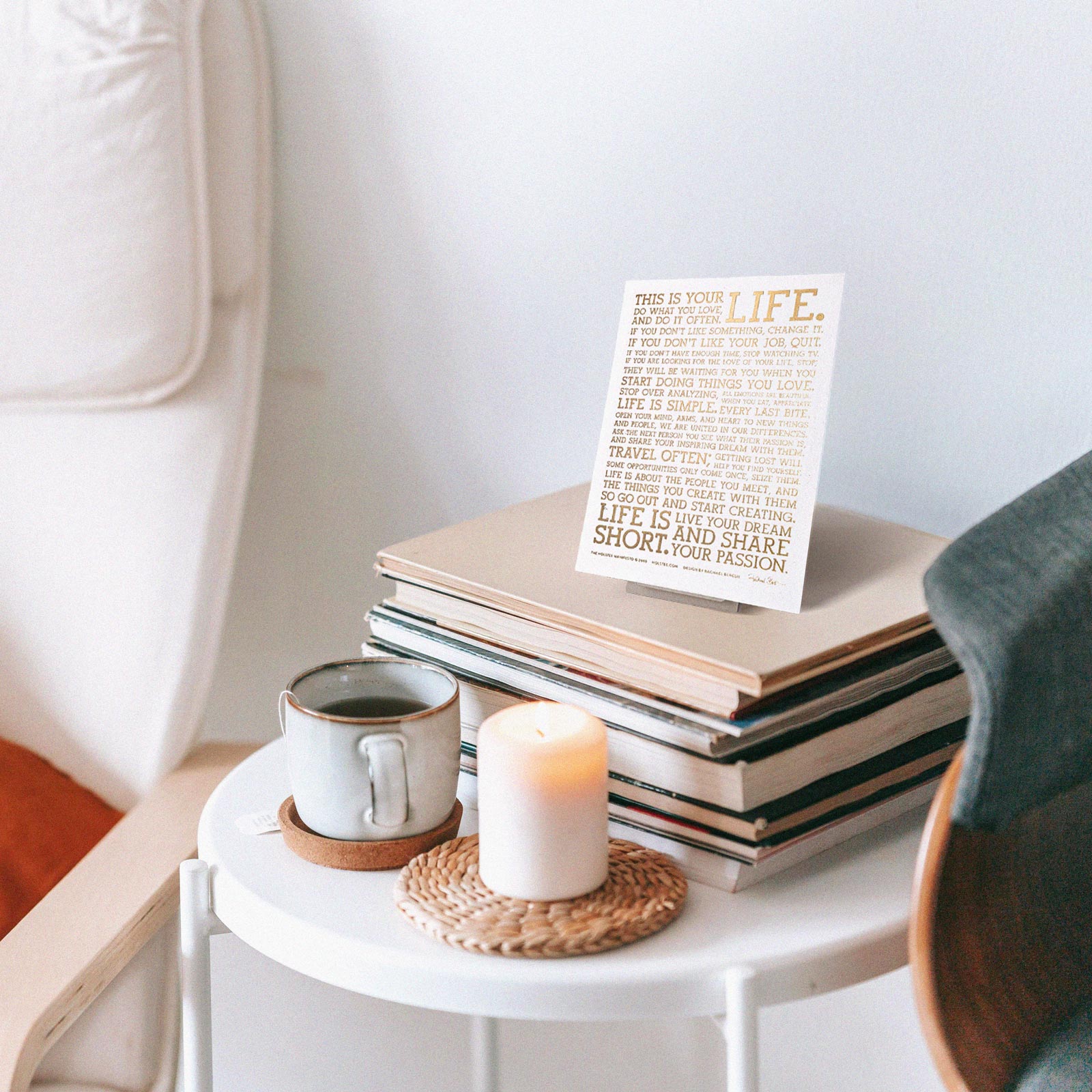 Holstee Manifesto Gold Metallic Print (5x7)