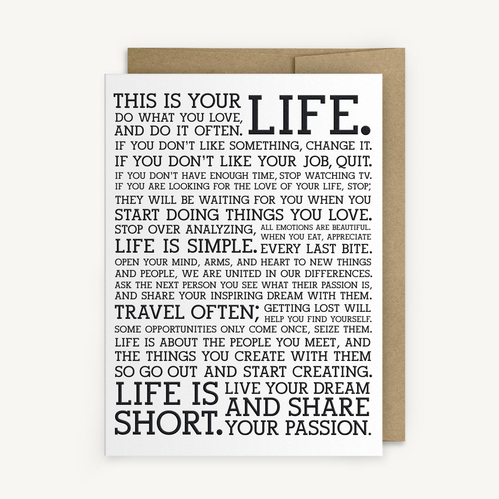 Holstee Manifesto Greeting Cards