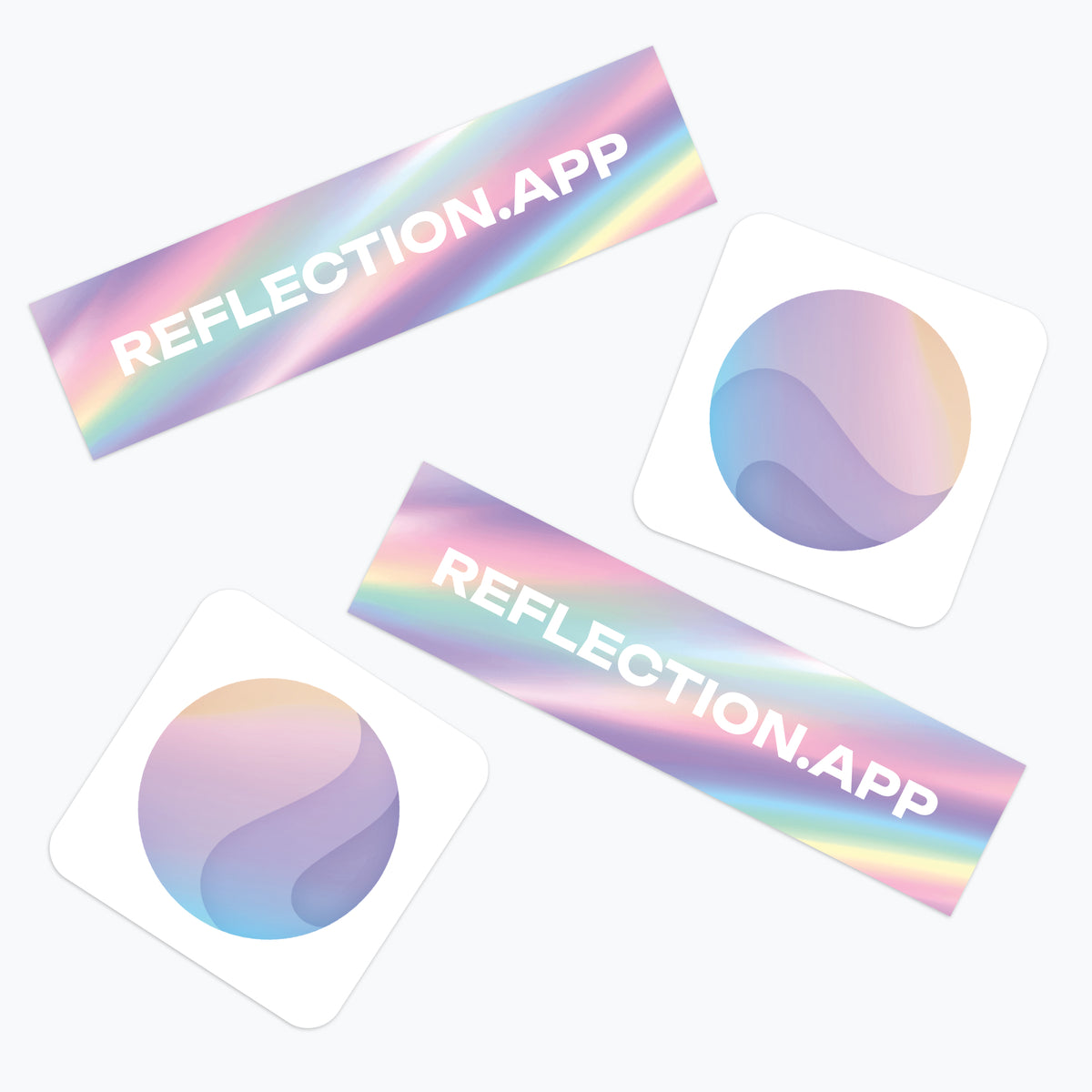 Reflective Text Sticker Reflection: Sticker Pack – Holstee