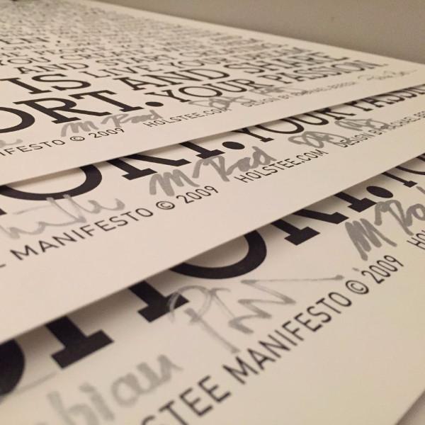 Signed & Framed Holstee Manifesto Poster - Frame- Holstee